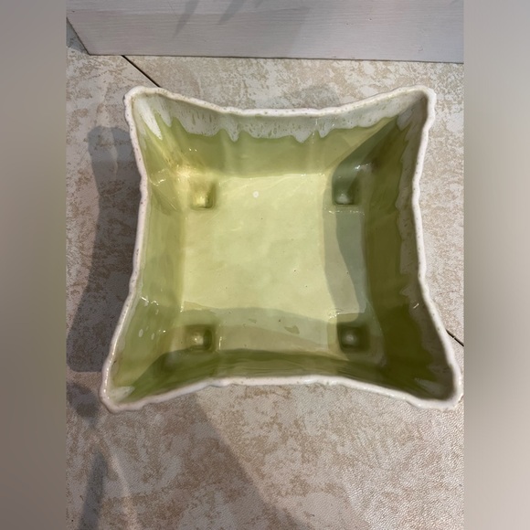 Vintage UPCO 141 Dripware Planter Soft Green Made in USA Ceramic MCM Pottery - Picture 7 of 10